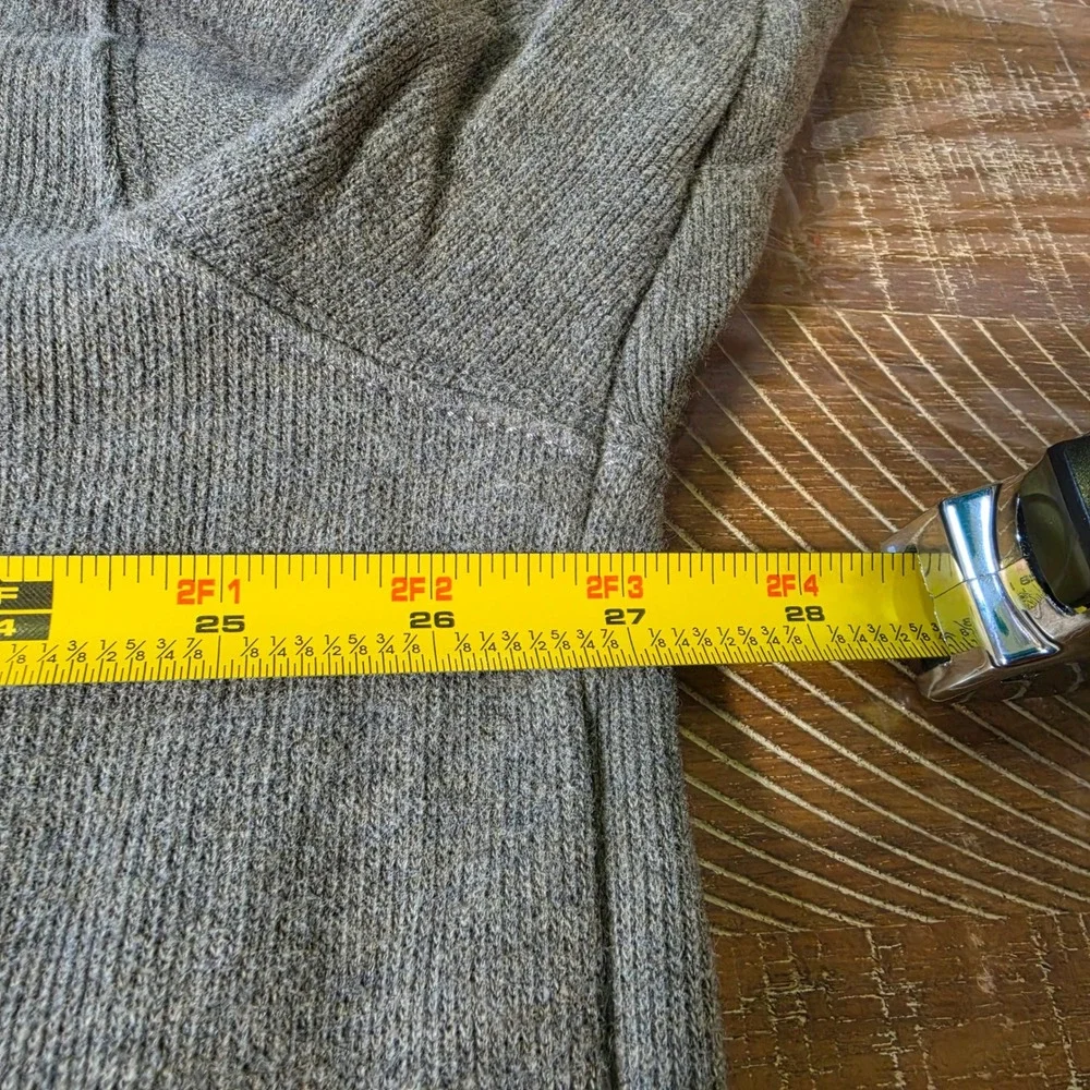 Polo Ralph Lauren Mens 2XB Big Grey 1/4 Zip Cotton Pullover Sweater Pony Logo